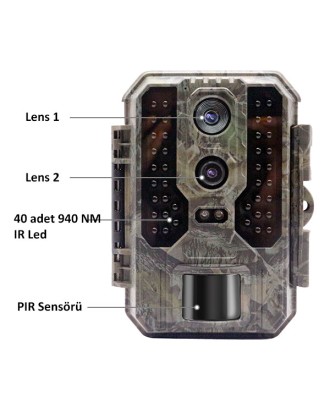 TrailCam 860 Foto Kapan - Çift Lens 32 MP